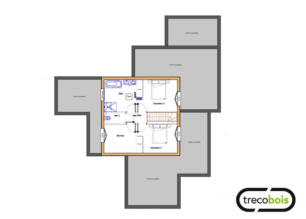 plan-étage-maison-trecobois-toulouse