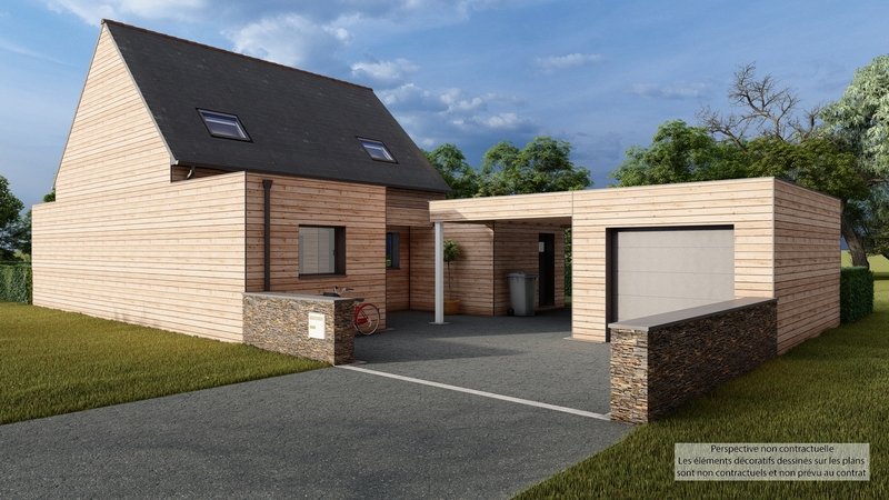 Maison+Terrain de 6 pièces avec 4 chambres à La-Forest-Landerneau 29800 – 358000 € - JUMI-24-10-03-2